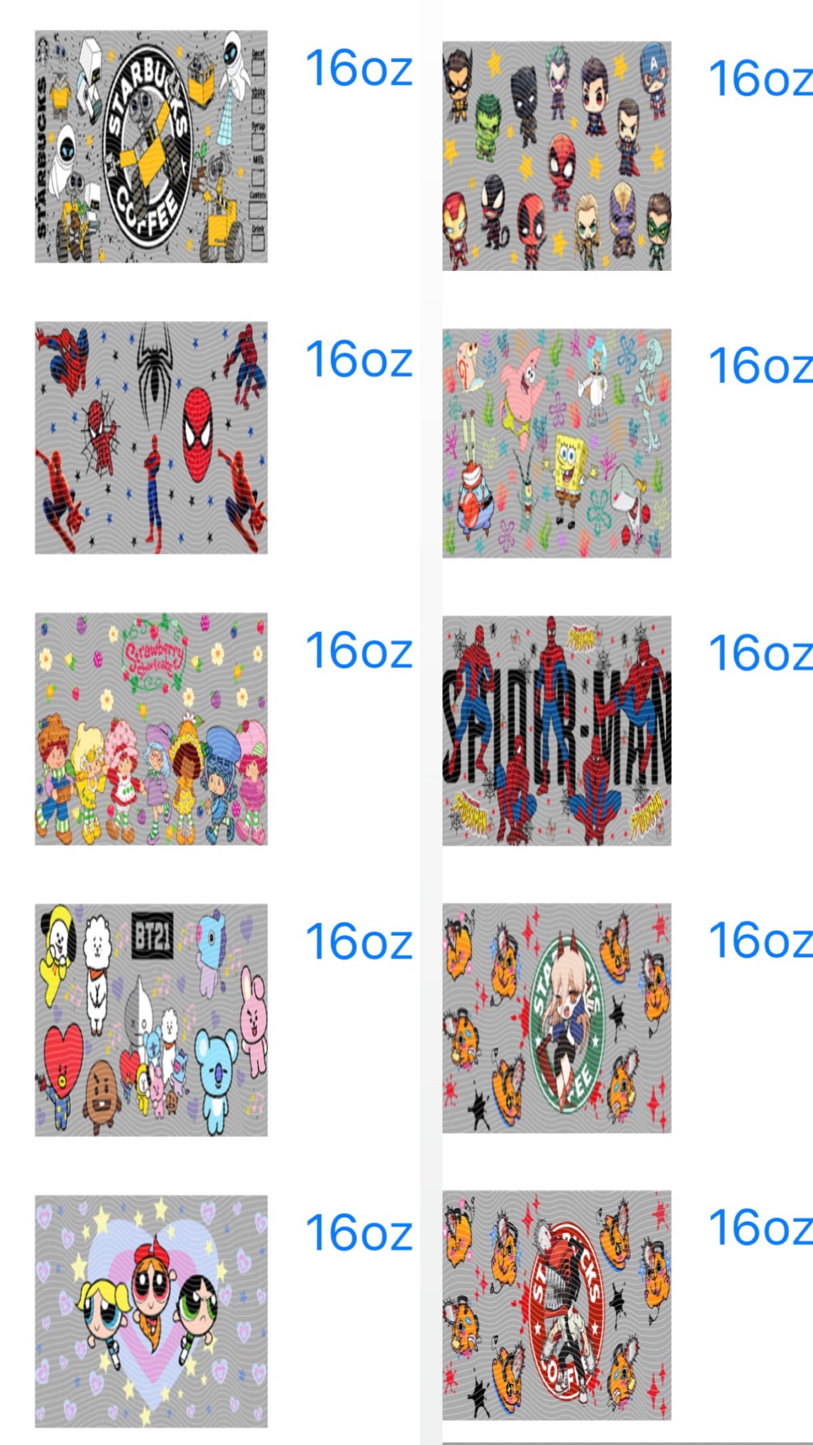 16oz,mini Stanley,40oz wraps