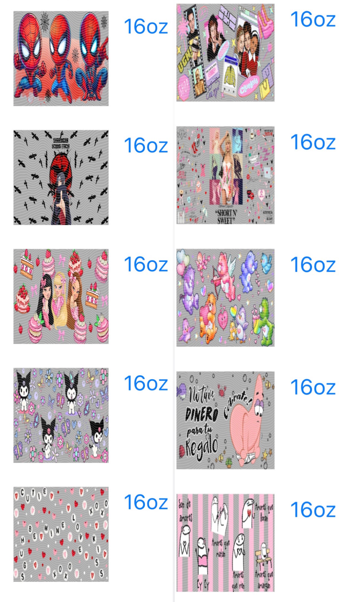 16oz,mini Stanley,40oz wraps