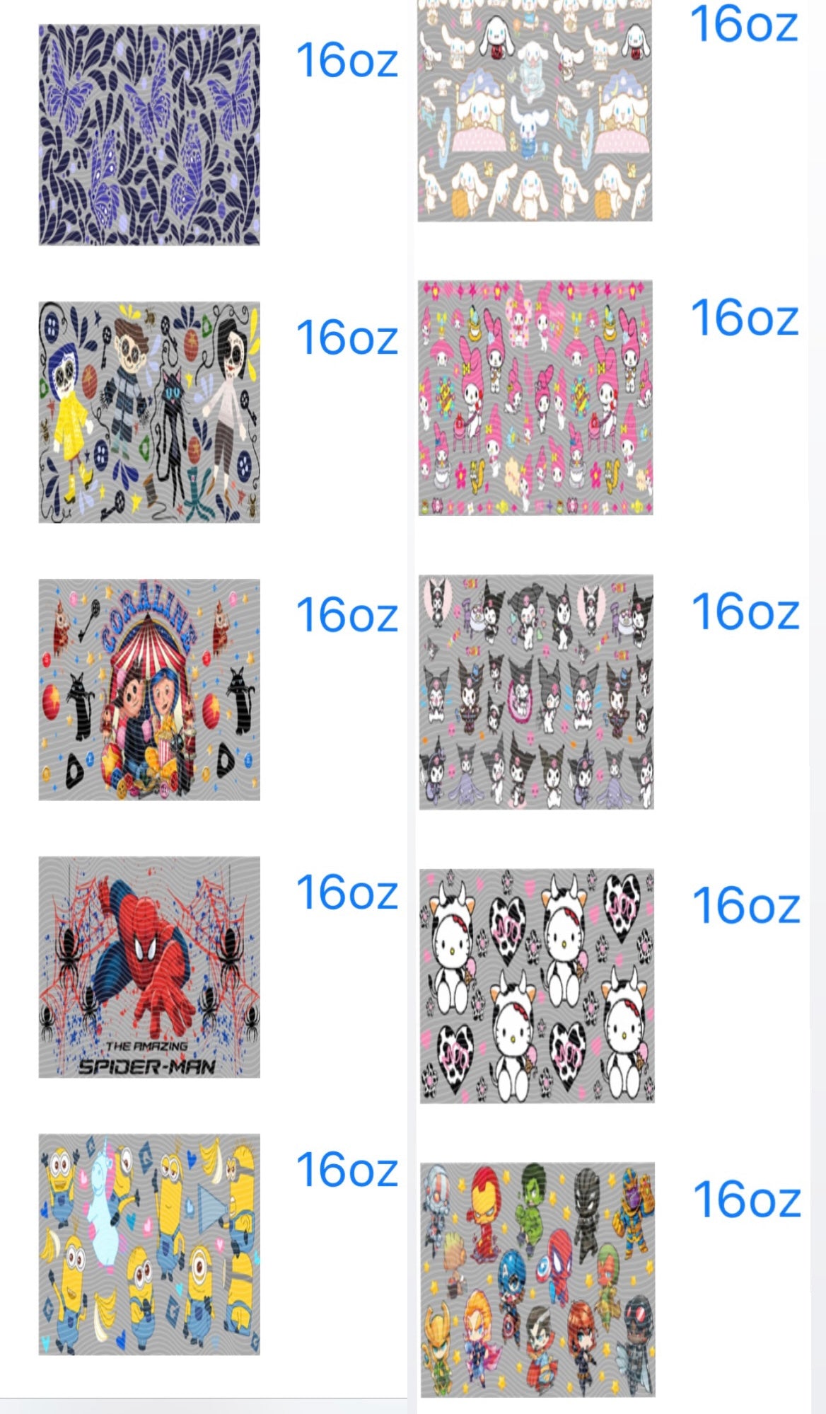 16oz,mini Stanley,40oz wraps