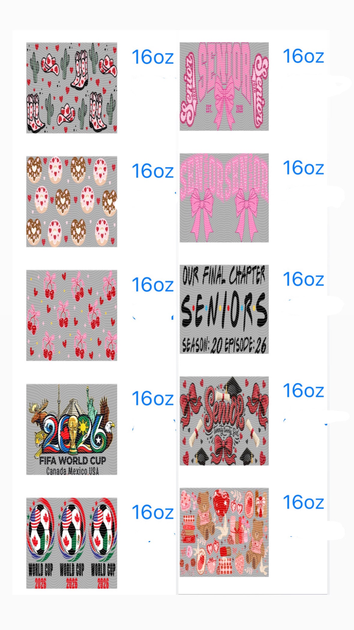 16oz,mini Stanley,40oz wraps